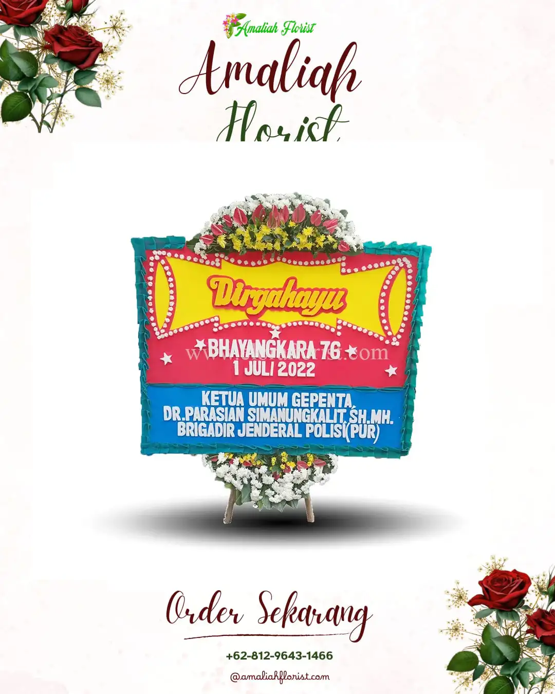 Papan Bunga HUT Ulang Tahun Plosokandang